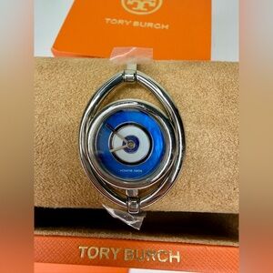 NEW Tory Burch Evil Eye Ivory and Navy Mother of Pearl Dial Watch TBW5000